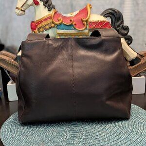 O1 TANO Brown Leather Hobo Shoulder/Handbag